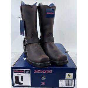Men's Durango DB594 Harness Boots Sz. 9 EE Wide Brown Leather Slip & Oil Resista